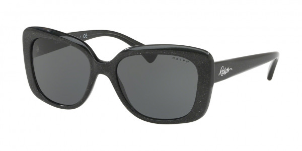 Ralph RA5241 Sunglasses, 568187 SHINY BLACK GLITTER GREY (BLACK)