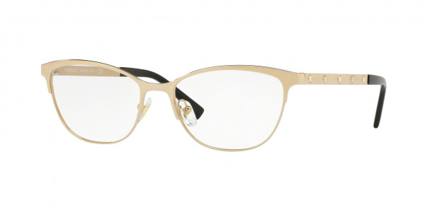 Versace VE1251 Eyeglasses, 1366 BLACK/PALE GOLD (BLACK)