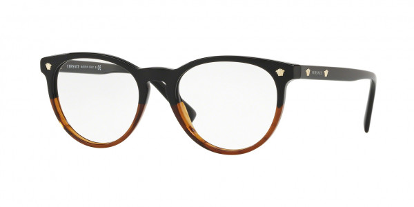 Versace VE3257 Eyeglasses, 5117 BLACK/HAVANA (BLACK)