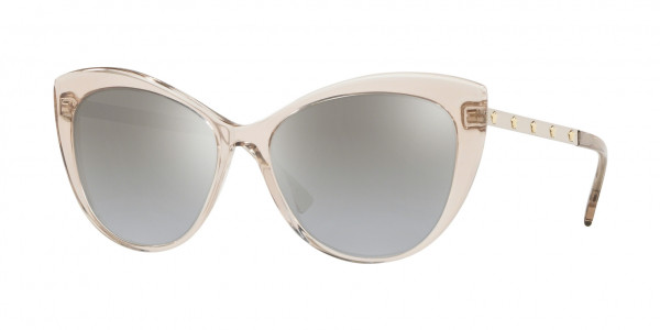 Versace VE4348A Sunglasses, 52706V TRANSPARENT ROSE BROWN (BROWN)