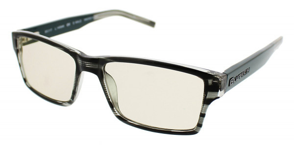 BluTech E-MALE Eyeglasses, Smoke Horn