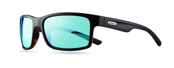 Revo CRAWLER Sunglasses, Matte Black/tort (Lens: Blue Water)