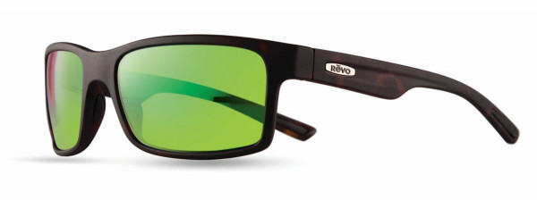 Revo CRAWLER XL Sunglasses, Matte Tortoise (Lens: Green Water)
