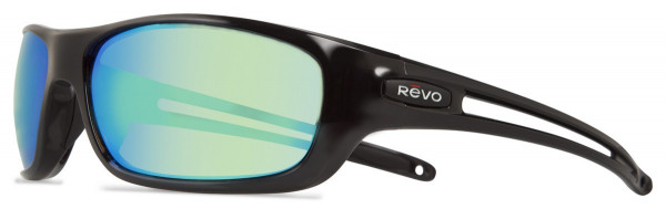 Revo GUIDE S Sunglasses, Matte Black (Lens: Green Water)
