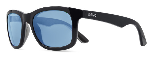 Revo HUDDIE Sunglasses, Shiny Black (Lens: Blue Water)