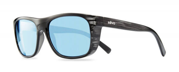 Revo LUKEE Sunglasses, Black Woodgrain (Lens: Blue Water)