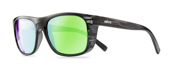 Revo LUKEE Sunglasses, Black Woodgrain (Lens: Green Water)