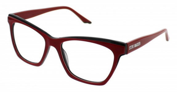 Steve Madden KRIISTA Eyeglasses, Red Laminate