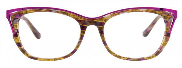 Paradox P5039 Eyeglasses, 010 - Brown & Purple & Fuchsia