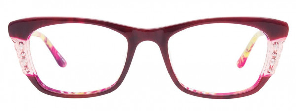 Paradox P5038 Eyeglasses, 030 - Dark Red & Crystal Pink