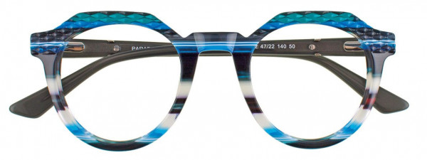 Paradox P5032 Eyeglasses, 050 - Blue & Dark Grey & White & Black