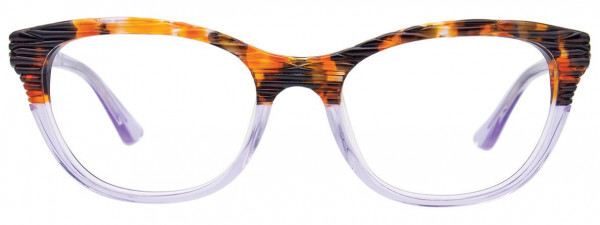Paradox P5030 Eyeglasses, 015 - Orange & Black Marbled & Crystal Lilac