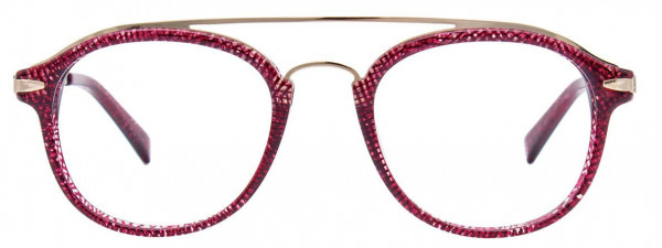 Paradox P5027 Eyeglasses, 030 - Red & Crystal & Light Gold