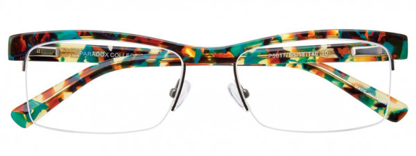 Paradox P5017 Eyeglasses, 010 - Brown & Yellow & Blue
