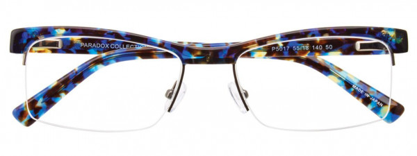 Paradox P5017 Eyeglasses, 050 - Blue & Yellow & Dark Brown