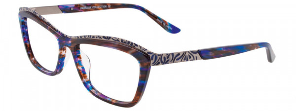 Paradox P5014 Eyeglasses, 050 - Marbled Blue & Brown/Silver & Blue