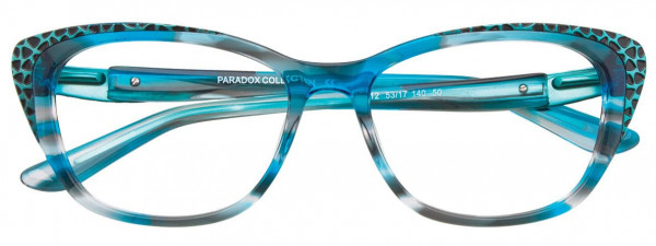 Paradox P5012 Eyeglasses, 050 - Blue Marbled & Aqua & Black