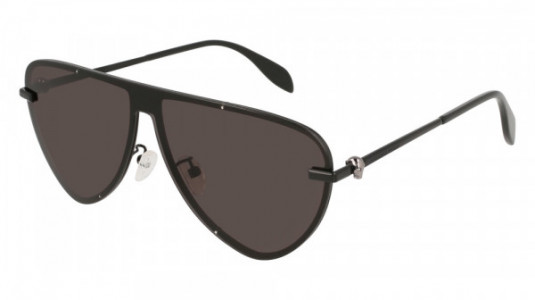 Alexander McQueen AM0157SA Sunglasses, 001 - BLACK with GREY lenses
