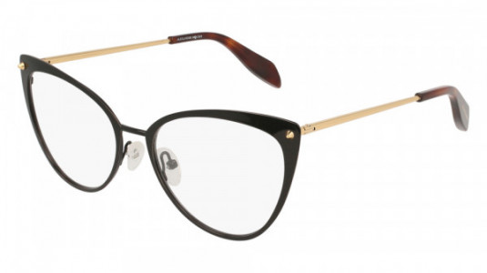 Alexander McQueen AM0140O Eyeglasses, 002 - GOLD