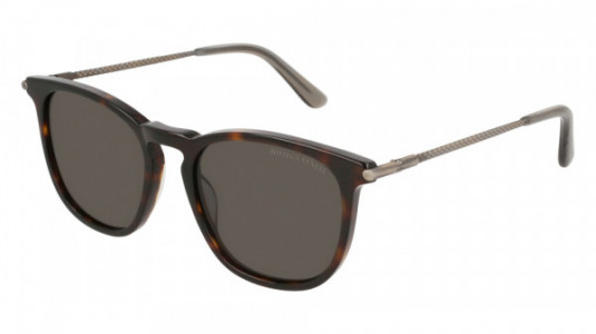 Bottega Veneta BV0168S Sunglasses, 002 - HAVANA with BROWN temples and GREY lenses