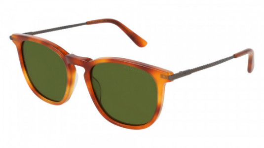 Bottega Veneta BV0168S Sunglasses, 003 - HAVANA with GREEN lenses