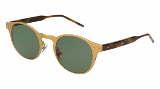 Bottega Veneta BV0180S Sunglasses, 003 - BRONZE with HAVANA temples and GREEN polarized lenses