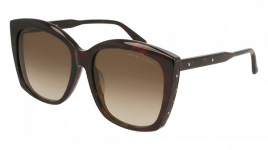 Bottega Veneta BV0182SA Sunglasses, 002 - HAVANA with BROWN lenses
