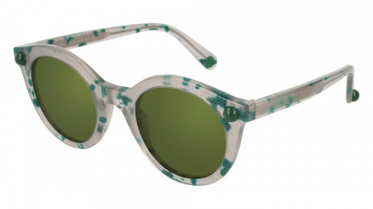 Christopher Kane CK0020S Sunglasses, 001 - HAVANA with GREEN lenses