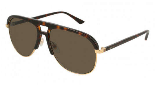 Gucci GG0292S Sunglasses, 003 - HAVANA with GREEN lenses