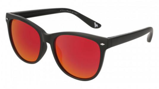 Stella McCartney SK0038S Sunglasses, 004 - BLACK with RED lenses