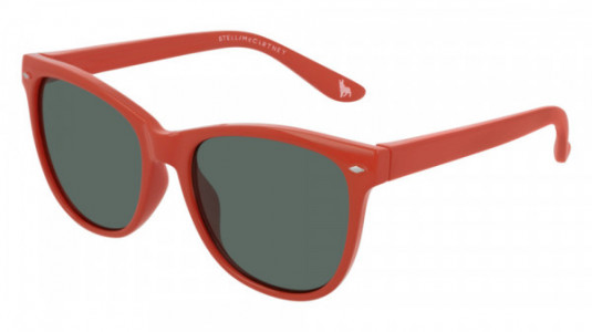 Stella McCartney SK0038S Sunglasses, 005 - ORANGE with GREEN lenses