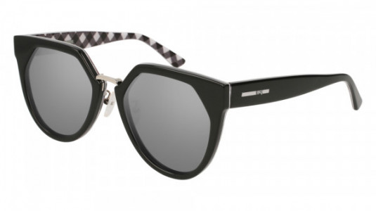 McQ MQ0149SA Sunglasses, 001 - BLACK with SILVER lenses