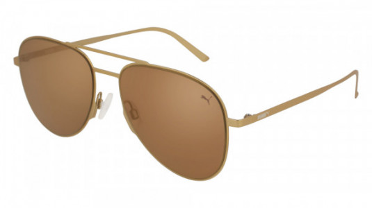 Puma PU0160S Sunglasses, 005 - GOLD with GOLD lenses