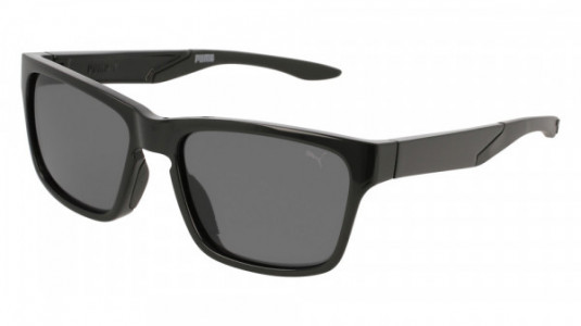 Puma PU0169S Sunglasses, 001 - BLACK with GREY polarized lenses