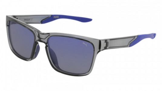 Puma PU0169S Sunglasses, 004 - GREY with BLUE lenses