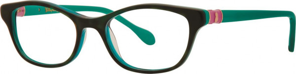 Lilly Pulitzer Girls Kaelie Eyeglasses, Aqua Green Tortoise