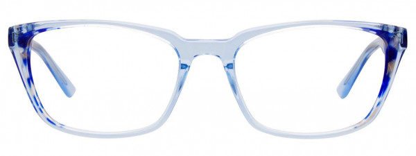 EasyClip EC483 Eyeglasses, 050 - Blue Crystal & Blue Marbled