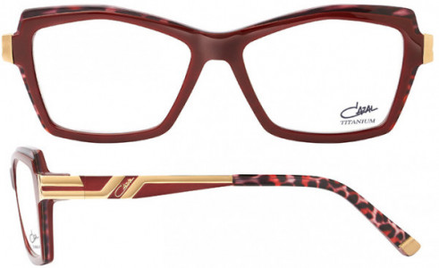 Cazal Cazal 2503 Eyeglasses, 002 Burgundy-Cheetah-Gold