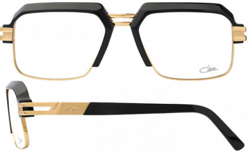 Cazal CAZAL 6020 Eyeglasses, 001 Black-Gold/Grey Lenses