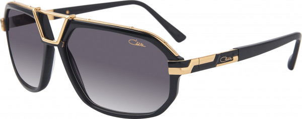 Cazal Cazal 8038 Sunglasses, 001 Black-Gold/Grey Gradient Lenses