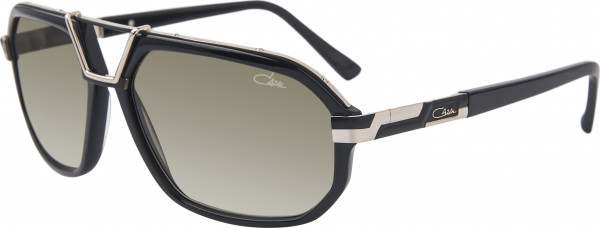 Cazal Cazal 8038 Sunglasses, 002 Mat Black-Silver/Smoke Gradient Lenses