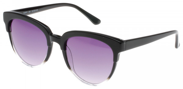 Exces Exces Poppy Sunglasses, BLACK-CRYSTAL FADE/GREY GRADIENT LENSES (305)