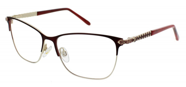 Jessica McClintock JMC 4040 Eyeglasses, Burgundy