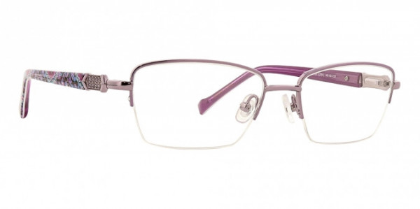 Vera Bradley Eva Eyeglasses, Lilac Medallion