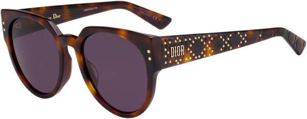 Christian Dior LADYDIORSTUDS 3F Sunglasses, 0086 Dark Havana