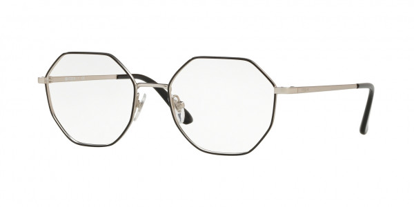 Vogue VO4094 Eyeglasses, 323 TOP BLACK/MATTE SILVER (BLACK)