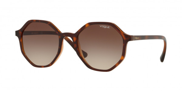 Vogue VO5222S Sunglasses, 238613 TOP HAVANA/ BROWN TRANSPARENT (BROWN)