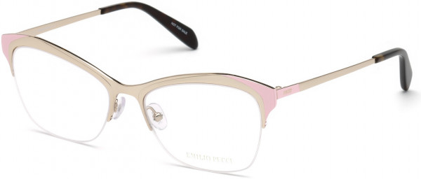 Emilio Pucci EP5074 Eyeglasses, 033 - Pink Gold