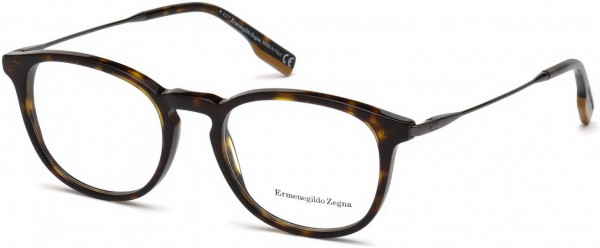 Ermenegildo Zegna EZ5125 Eyeglasses, 052 - Havana, Ruthenium, Havana & Vicuna Signature