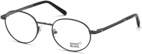 Montblanc MB0730 Eyeglasses, 008 - Shiny Gumetal